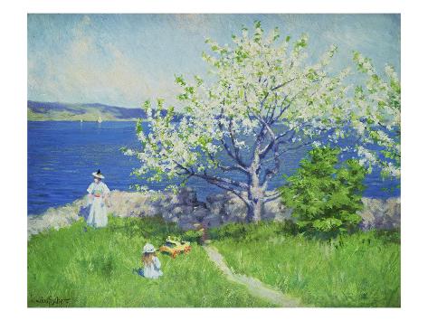 P Fischer Medici Print Sommer I Hirdsten ved Oslo Fjord